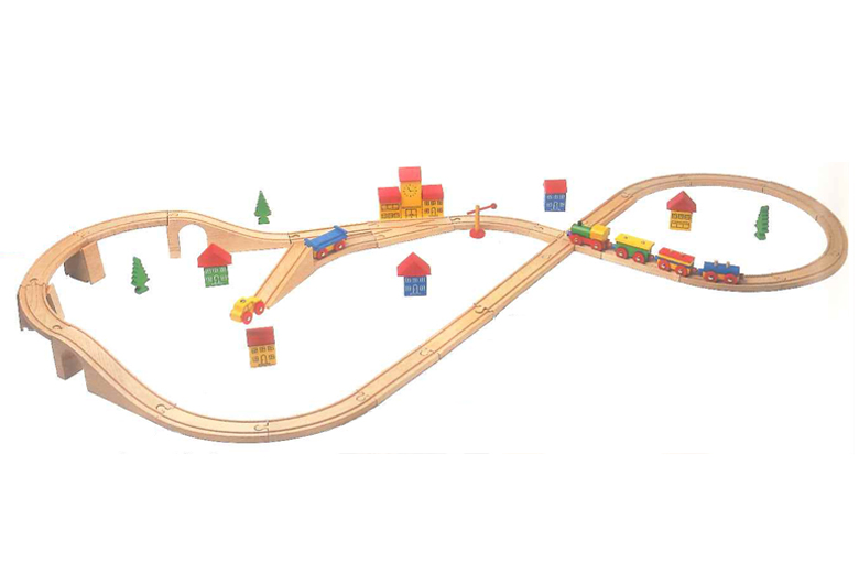 レールセット大（レール白木）