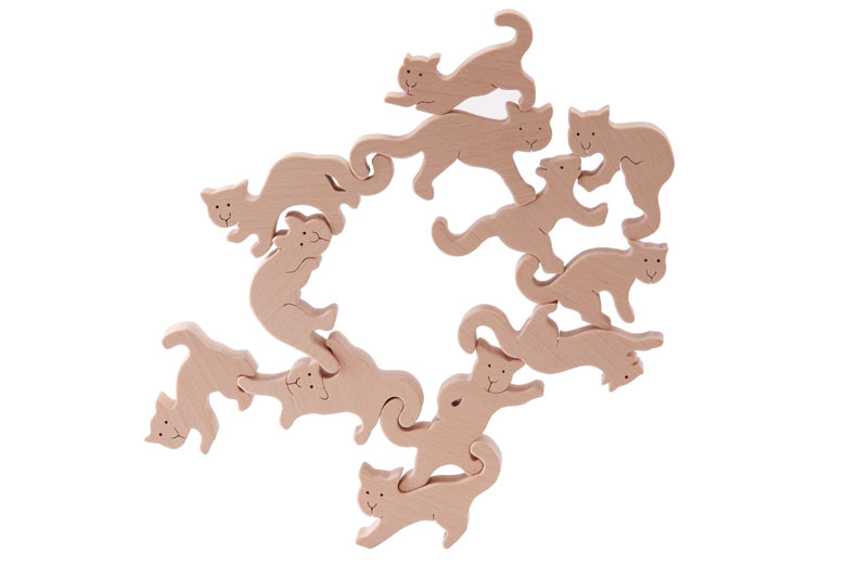 ネコの自由積木