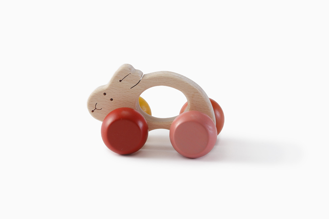 うさぎ車(赤ちゃんに優しい木のおもちゃシリーズ)